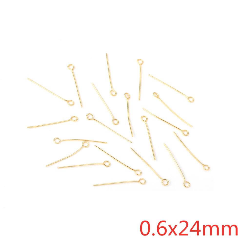 ASON 500pcs/lot Gold/Silver Color Stainless Steel Eye Pin Head Pins Findings Needles Accessories for DIY Jewelry Making Supplies asonjewelry